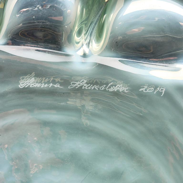 Hanna Hansdotter, skulptur, "Dripping Print", glas, The Glass Factory, Boda Glasbruk, 2019.