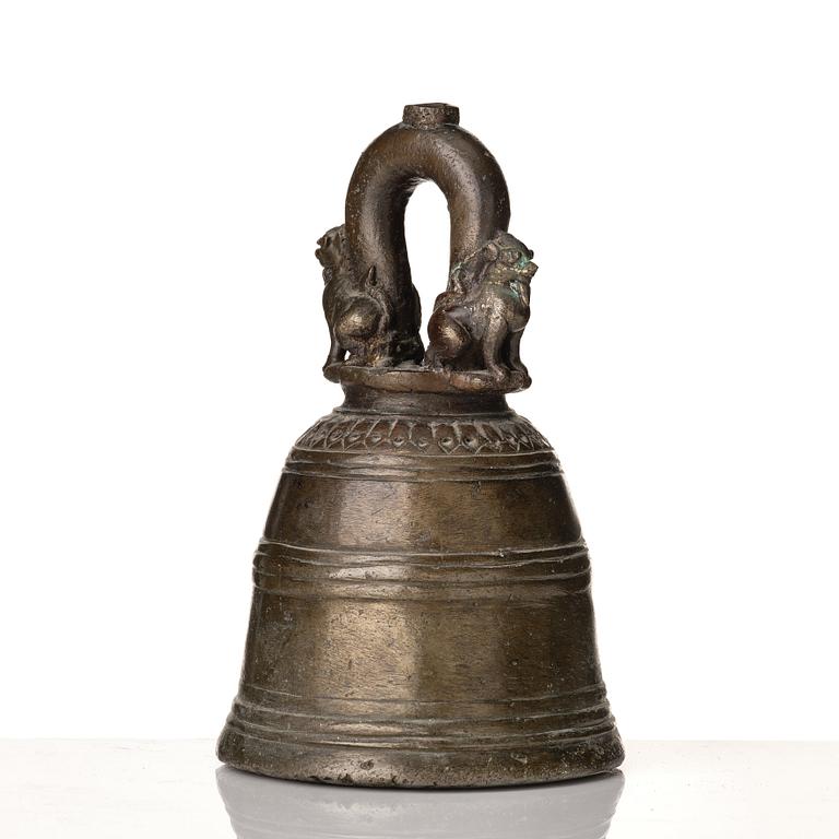 Tempelklocka, brons. Tibet, 17/1800-tal.