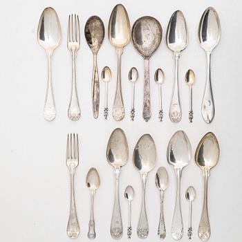 A collection of silver, 20 pieces, various models, including Z. Lundqvist, 19th-20th century.