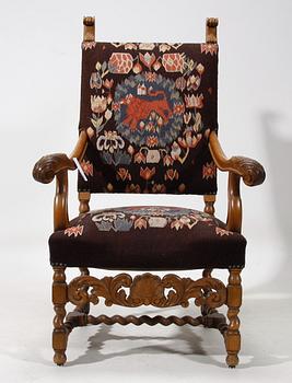 KARMSTOL, barockstil, 1900-tal.