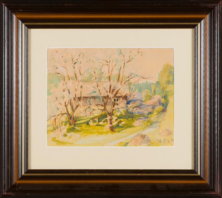Helmi Biese, Cottage in the greenery.
