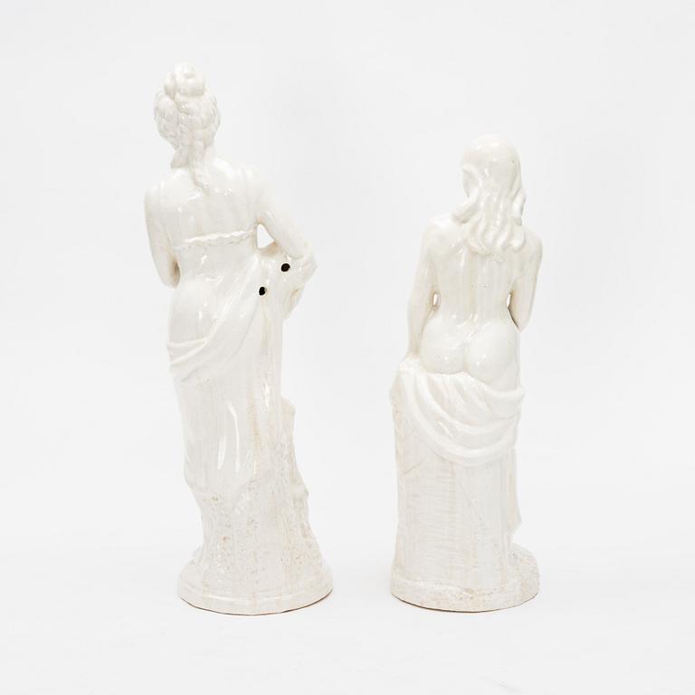 A pair of ceramic sculptures, late 20th Century.