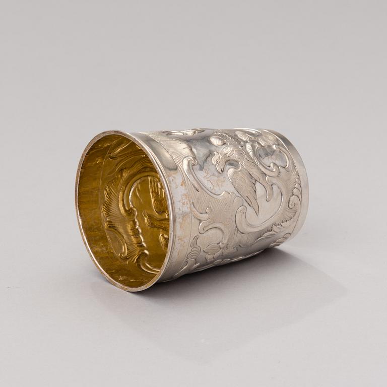 A RUSSIAN SILVER BEAKER, Moscow 1769, Krishev Fedor.