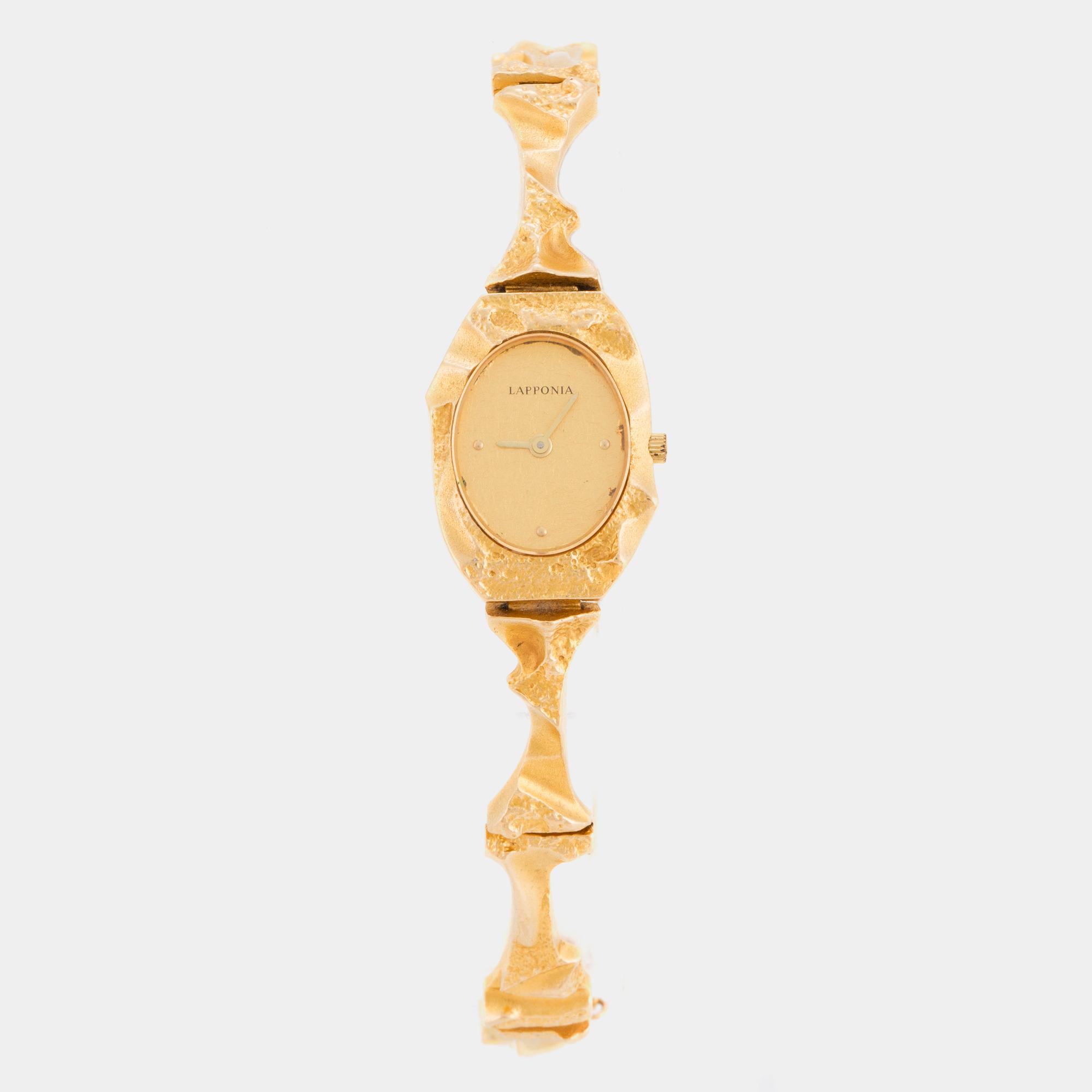 A Björn Weckström Lapponia ladies watch, 'Pola negri'. 18K gold. 1995.