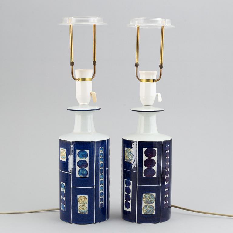 A pair of table lamps from Fog & Morup, Royal Copenhagen, second half of the 20th-century.