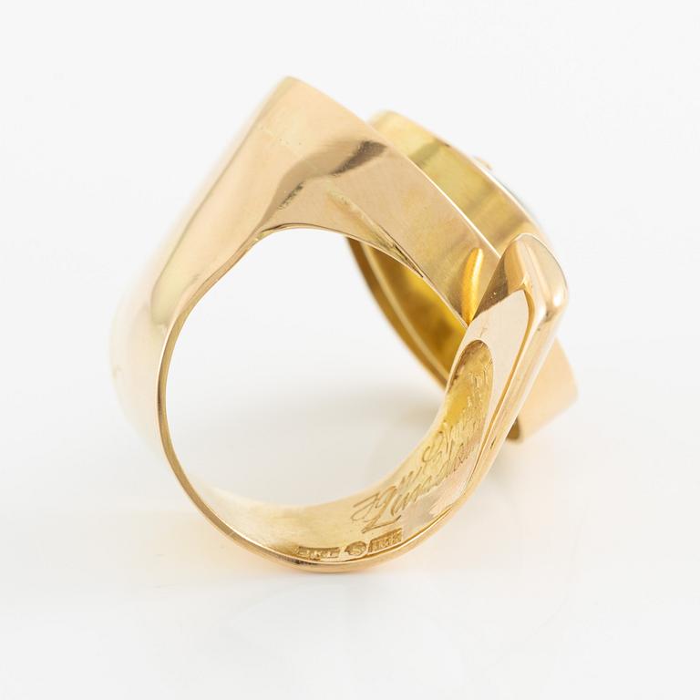 Jan-Christer Lundqvist, ring, 18K gold, Skövde.