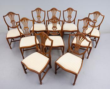 STOLAR, 10 st, G.T. Rackstraw, England, 1900-talets andra hälft.