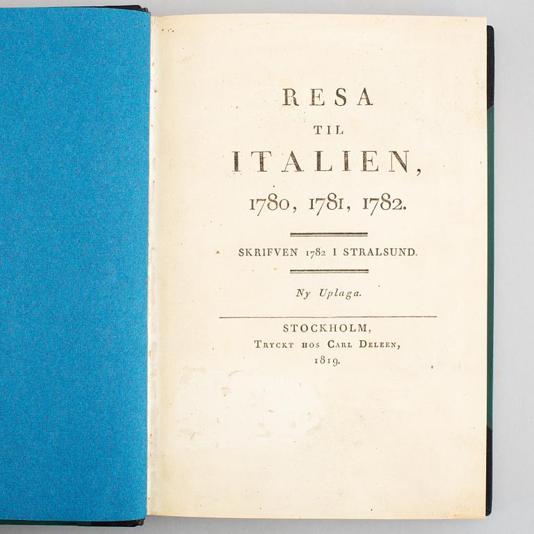 ”Journey to Italy”, with 38 hand-coloured plates.