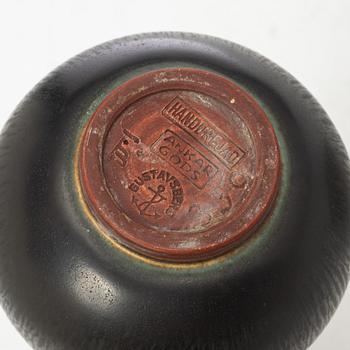 Berndt Friberg, vas och skål, stengods, Gustavsberg, ankargods, 1939-44 och Gustavsbergs Studio 1961.