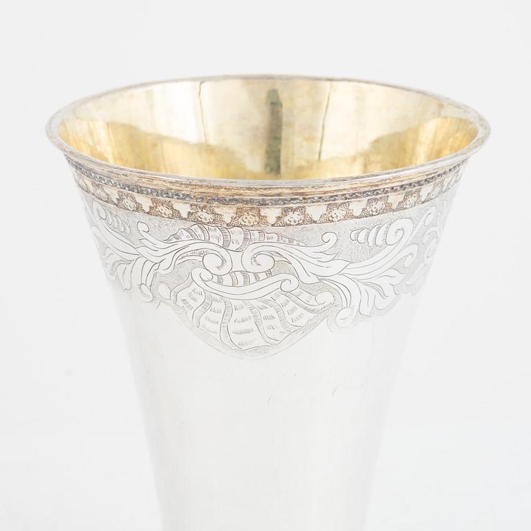 Petter Eneroth, bägare, silver, Stockholm, troligen 1778.