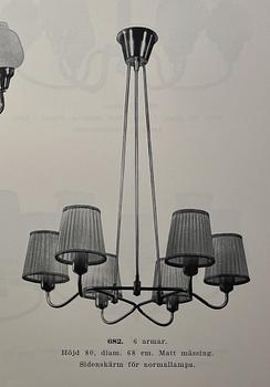 Edvard Hagman AB, a ceiling lamp model "682", Norrköping, 1950s.