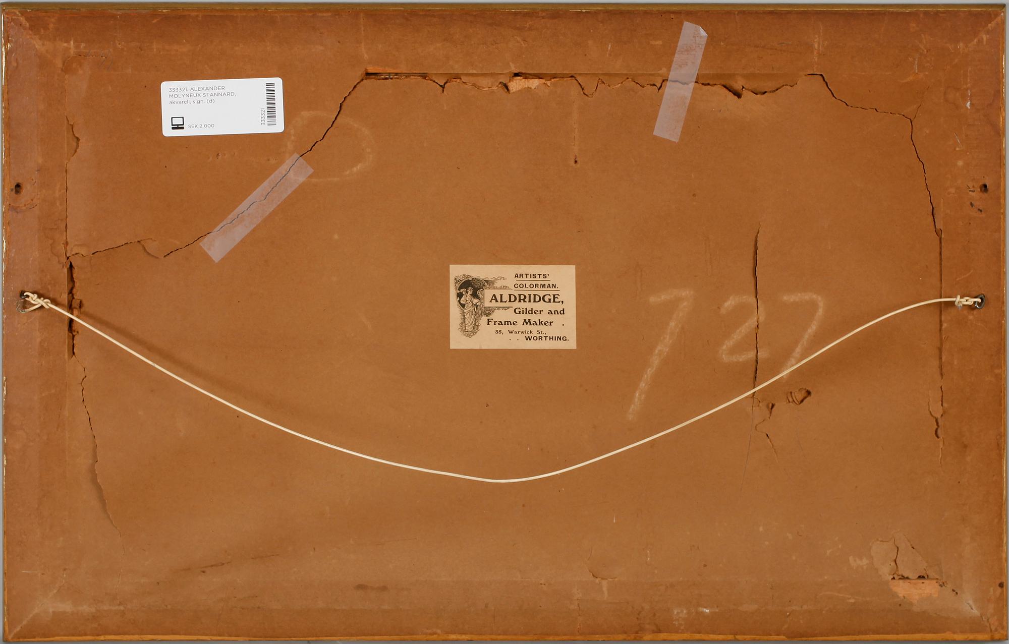 ALEXANDER MOLYNEUX STANNARD, akvarell, sign.