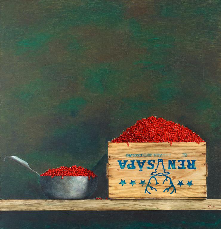 Philip von Schantz, "Rensåpa" (Still life with blue berries).