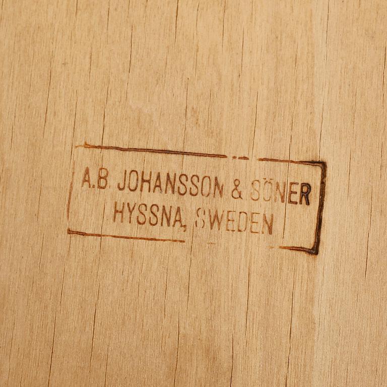 STOLAR, 4 stycken, Albin Johansson & Söner, Hyssna, 1950/60-tal.