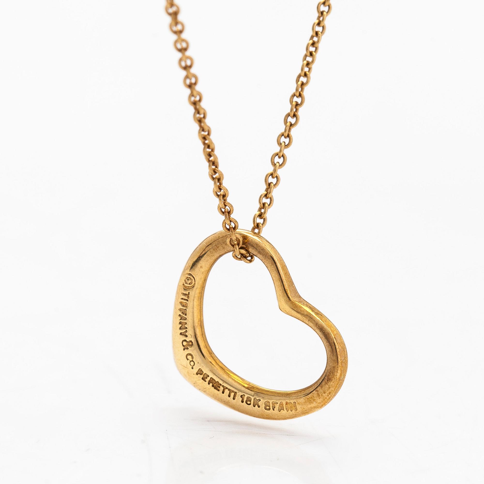 Tiffany & Co, Elsa Peretti, halsband, "Open Heart", 18K guld.