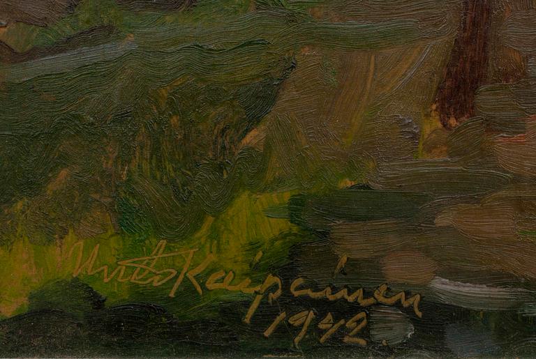 UNTO KAIPAINEN, olja på skiva, signerad och daterad 1942.