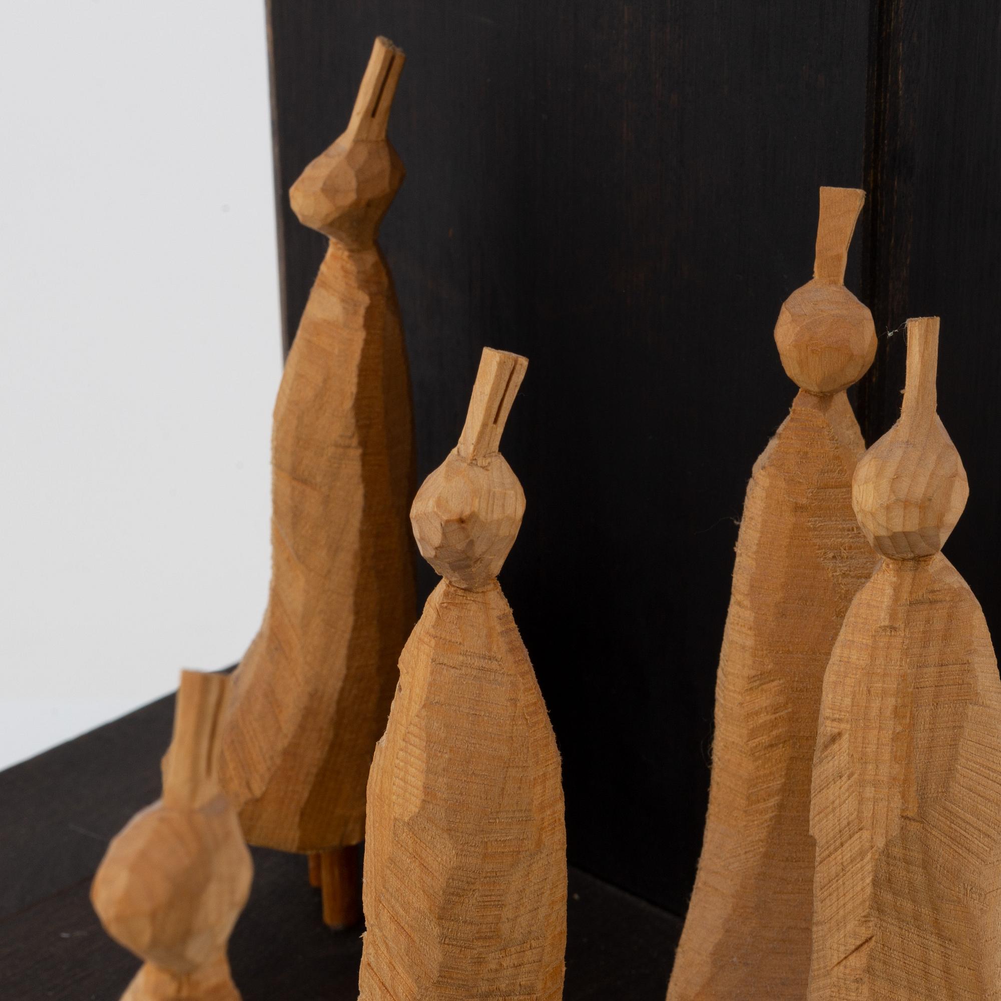 Henrik Campanello, a wooden sculpture, not signed.