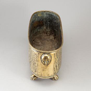 A 19th century brass jardiniere.