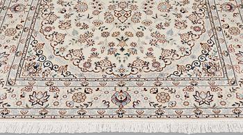 A part silk, Nain carpet, so called 9 LAA, ca 243 x 168 cm.