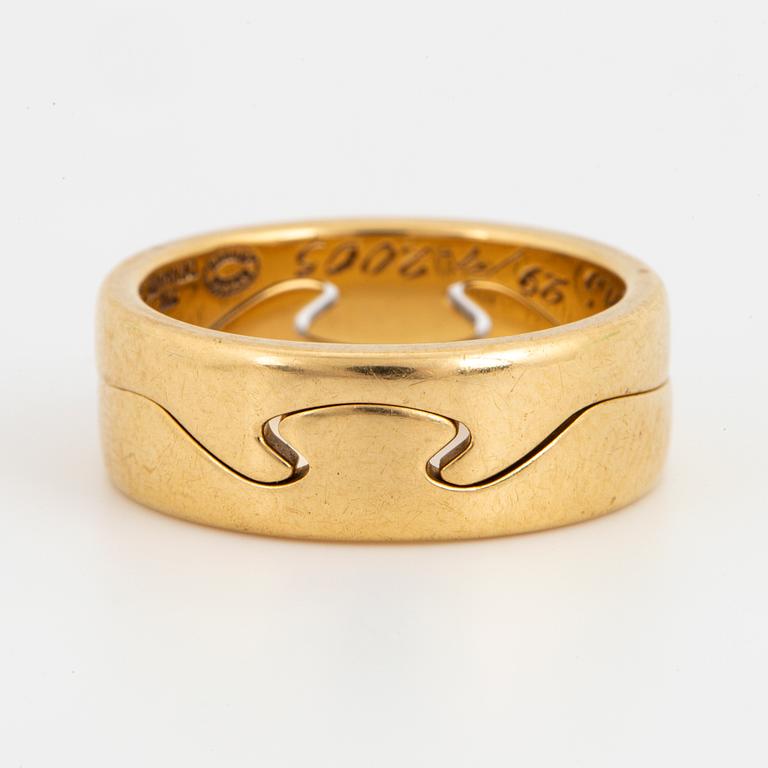 Georg Jensen "Fusion" 18K gold rings.