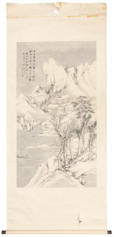 Unidentified artist, two scroll paintings, China, circa 1900/early 20th century.