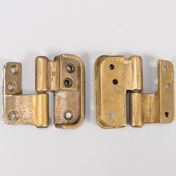 Alvar Aalto, 8 PAIRS OF DOORHANDLES AND 8 PAIRS OF HINGES, manufactured by Kellokosken Tehdas, Finaland 1950s.