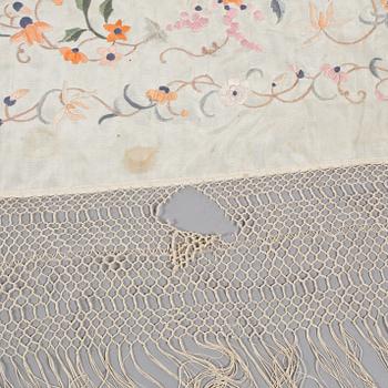FLYGELDUK, broderat siden, omkring 1900.
