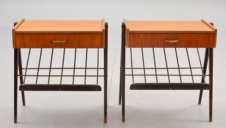 SÄNGBORD, ett par, 1950-tal.