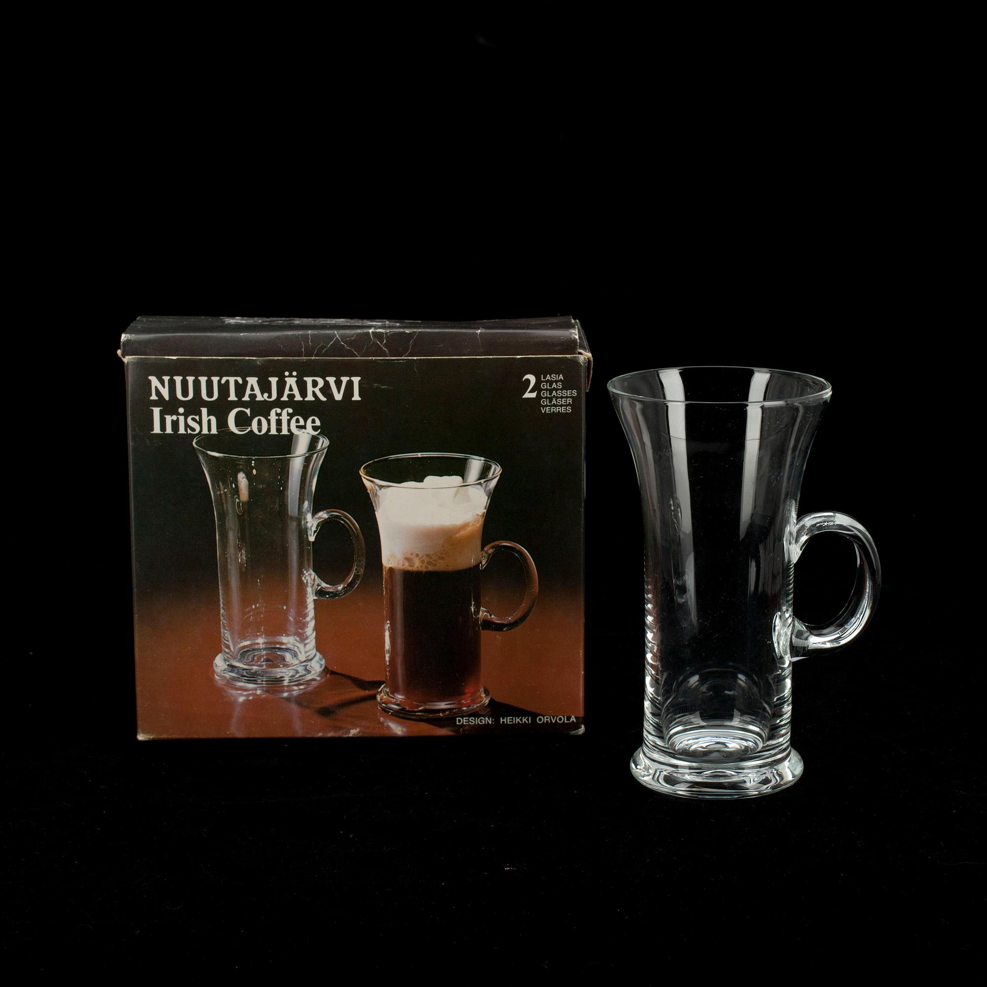 DRICKSGLAS, 18 st, "Irish Coffee" design Heikki Orvola, Notsjö 1971-1994.