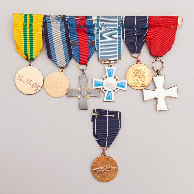 A set of six medals, Finland 20th century.