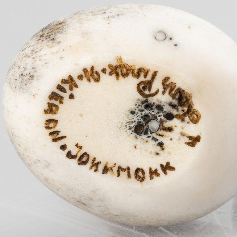 Lars Pirak, a salt cellar with spoon, Kieron Jokkmokk, 1991.