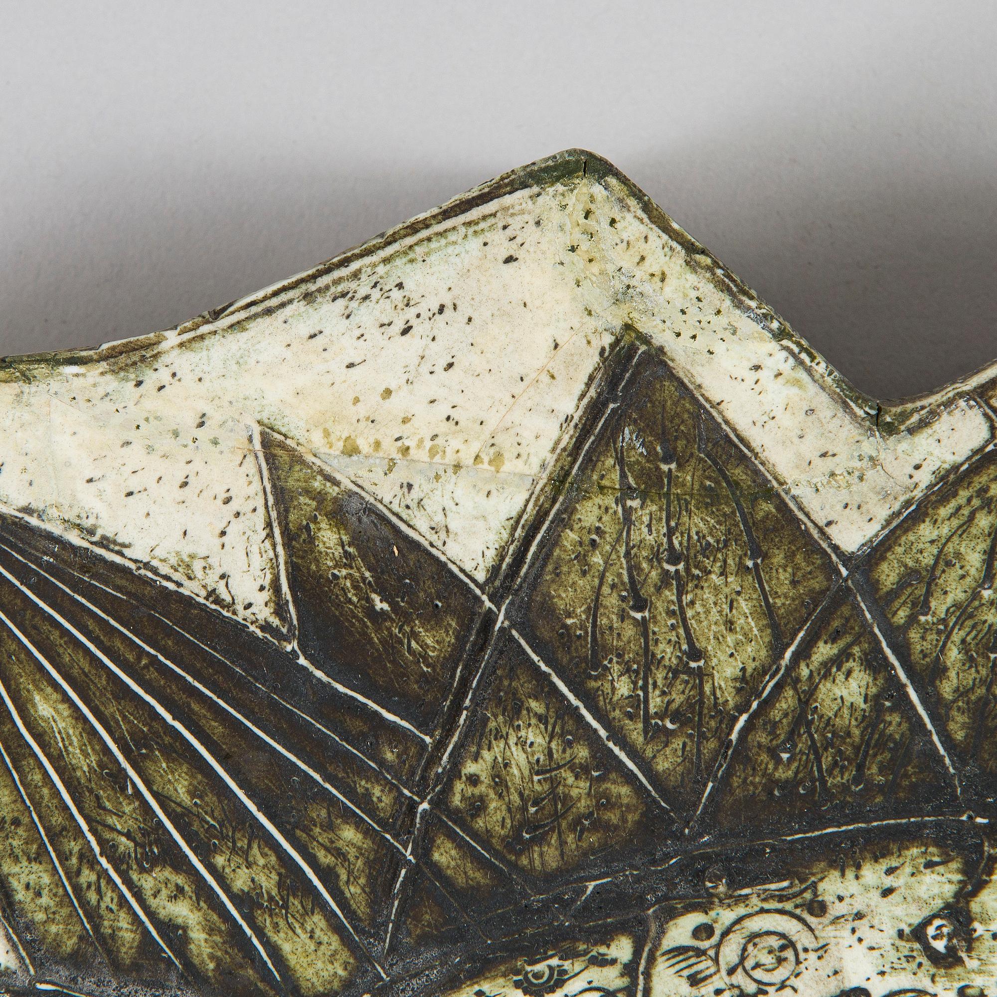 Rut Bryk, a stoneware wall relief, signed BRYK.