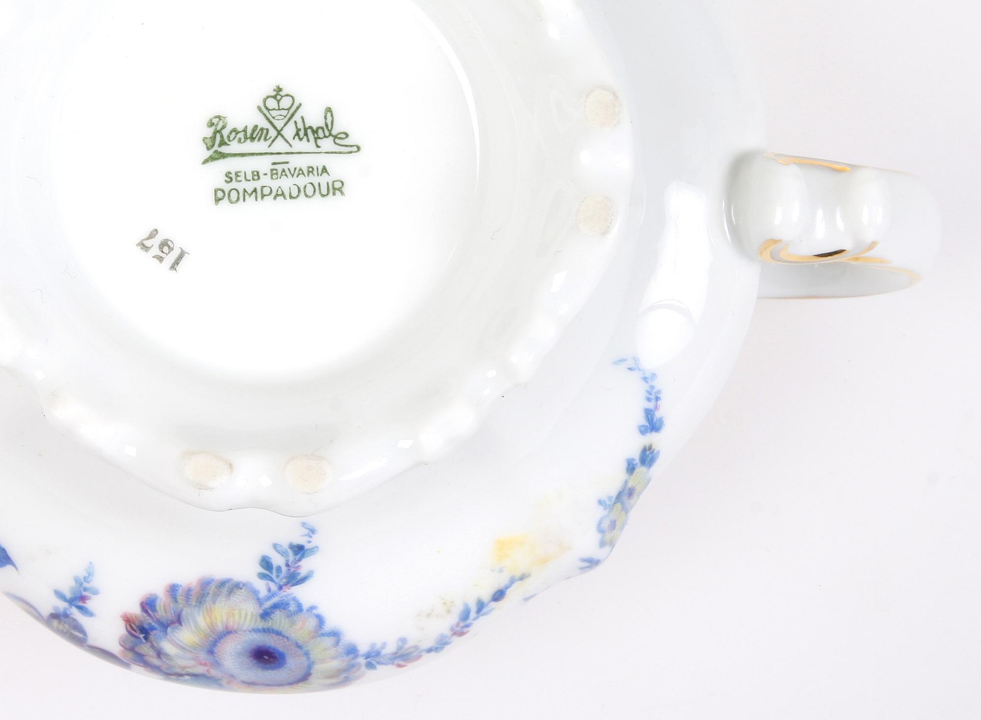 TE- och KAFFESERVIS, 38 delar, porslin,"Pompadour", Rosenthal.