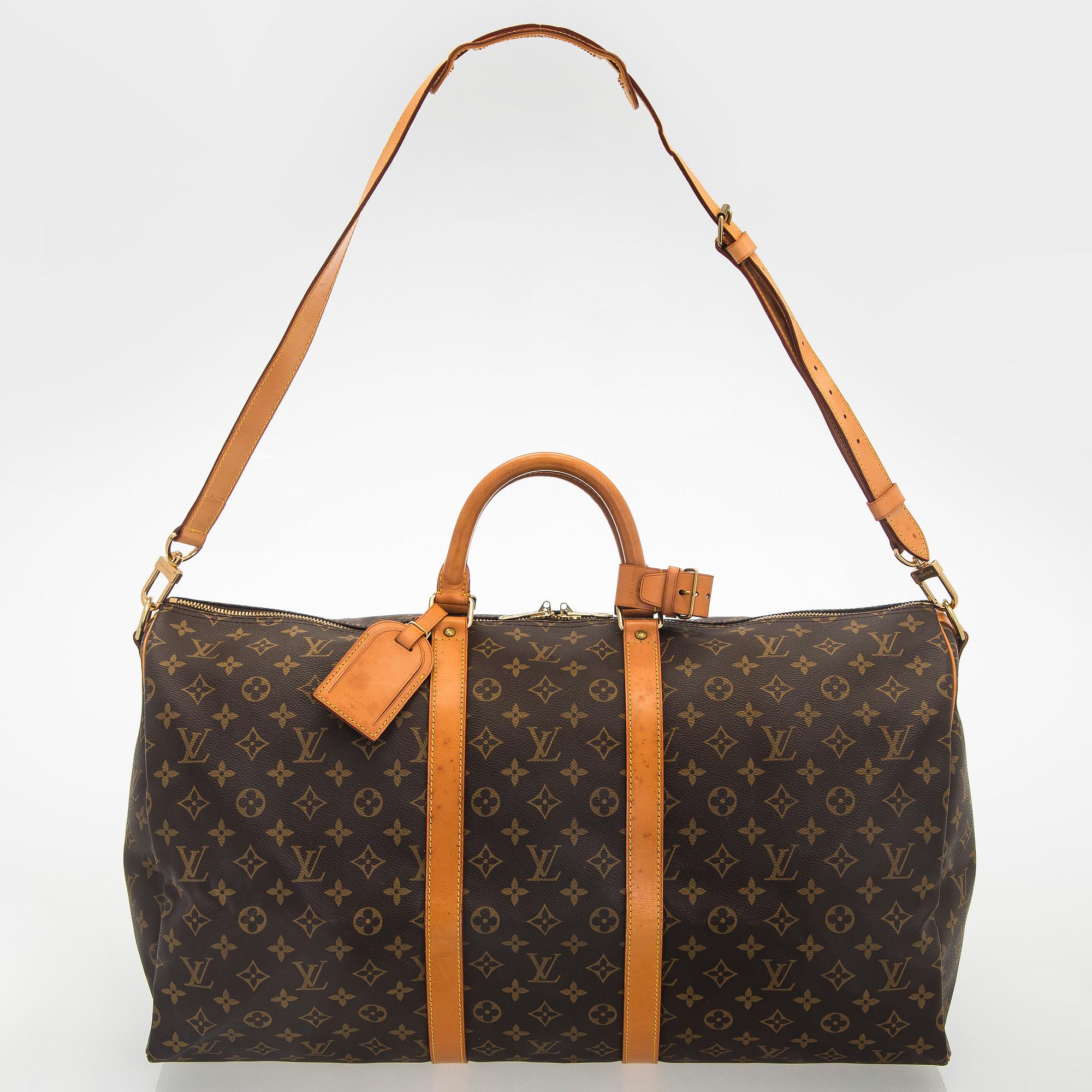Louis Vuitton, a Monogram Canvas 'Keepall 55 Bandoulière' weekend bag.