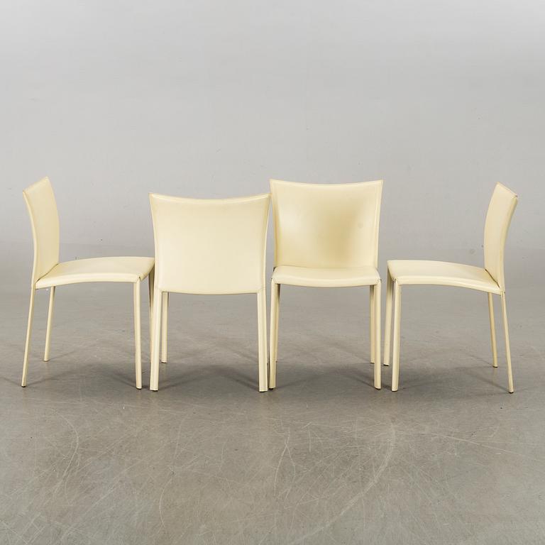CHAIRS, a set of four chairs, Cidue, Italy, style of Mario Bellini.