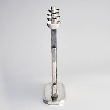 Per Sköld, a four light silver candelabrum, Samuelssons Silversmedja, Stockholm 1948, executed with silver from Falun.