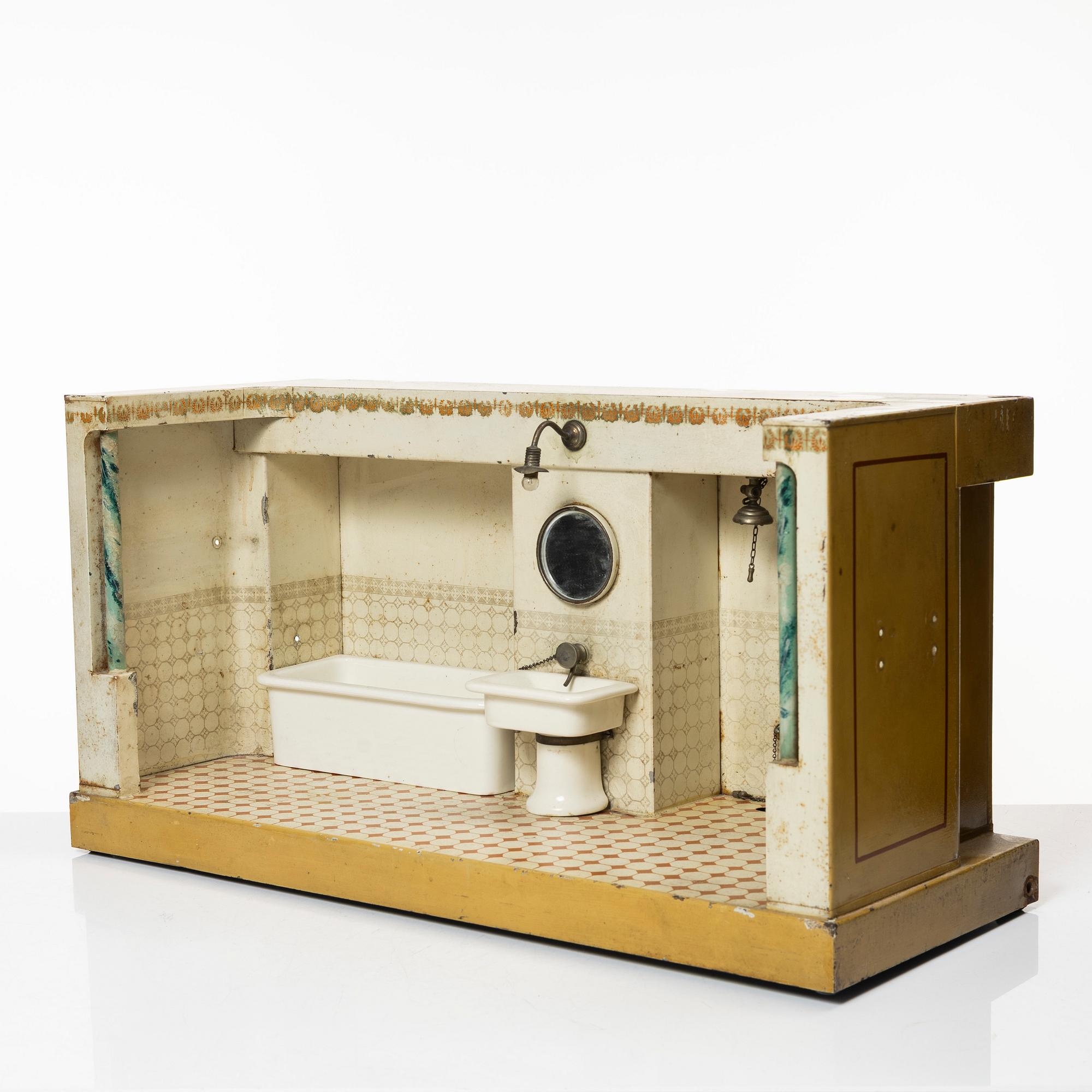 Märklin, Bathroom interiors 2 pcs. Early 20th century.