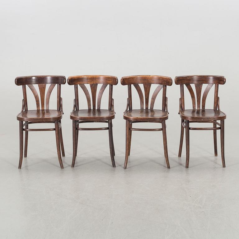 A SET OF 6 THONET STYLE CHAIRS, first half of 20th century.