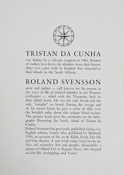 ROLAND SVENSSON, mapp med 7 färglitografier samt häfte, "Tristan da Cunha", sign, numr 187/300.