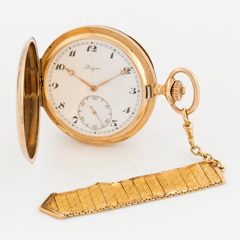 LONGINES, pocket watch 52,5 mm, hunter case,