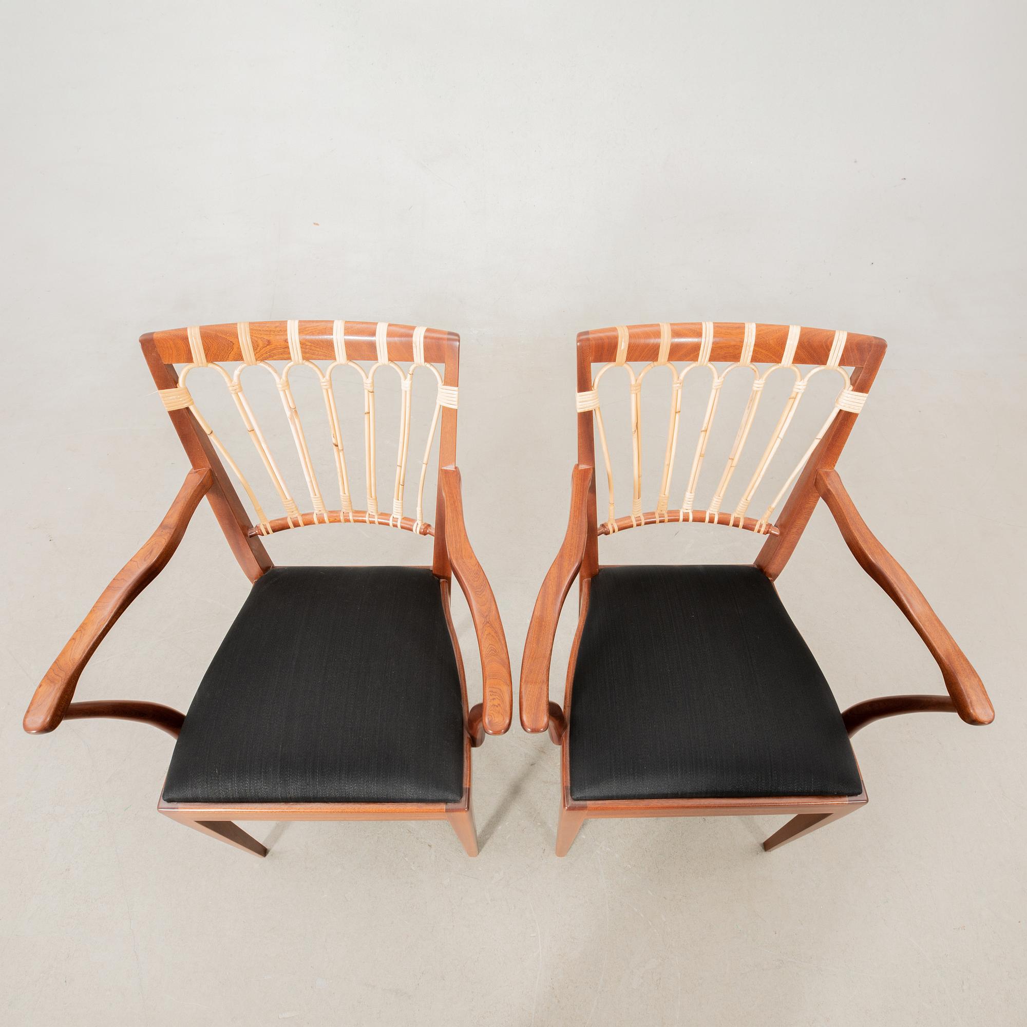 Josef Frank, armchairs a pair, model 1165, Svenskt Tenn.