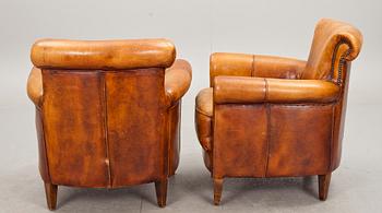 FÅTÖLJER, ett par, engelsk stil.