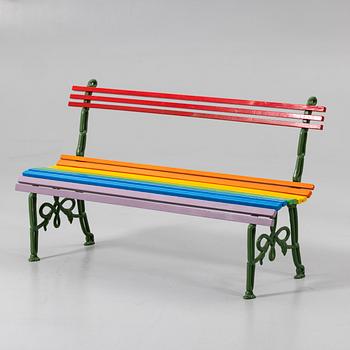 Garden bench, mid-20th century.
