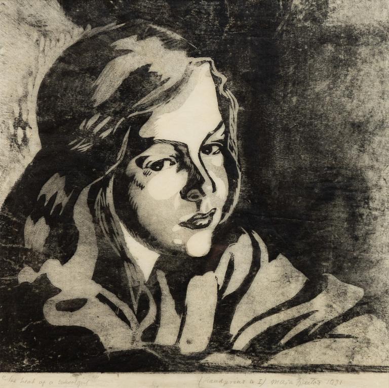 Maja Fjaestad, "The Head of a Schoolgirl".