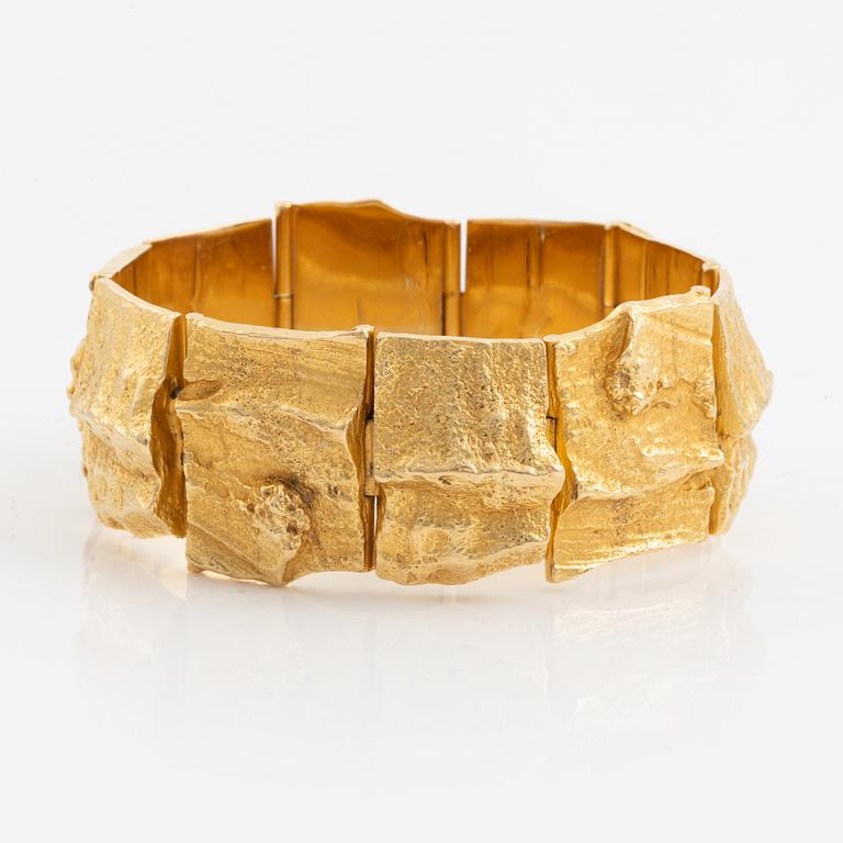 An 18K gold Lapponia bracelet design Björn Weckström "Golden Stream".