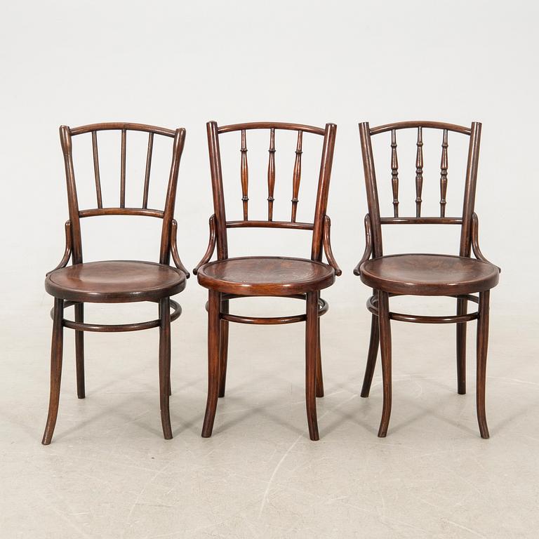Chairs, 3 pcs, early 20th century, similar.