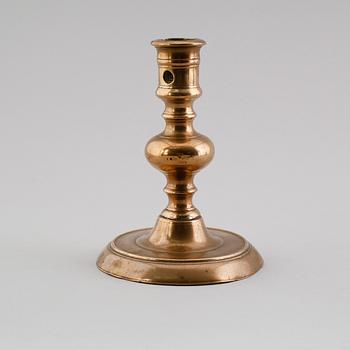 LJUSSTAKE, mässing, 1600-tal.