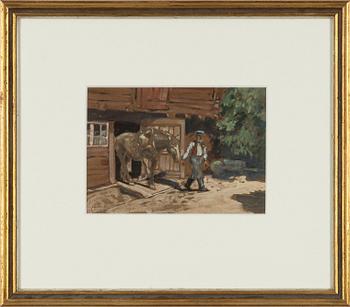 Carl Oscar Borg, Man med häst.