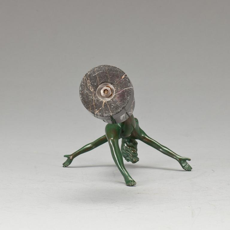 JOSEF LORENTZL, skulptur, signerad, grönpatinerad, brons.