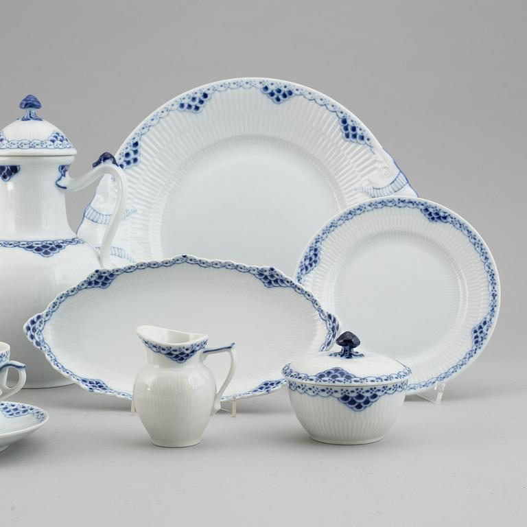 Royal Copenhagen, 28 pieces, porcelain, "Princess", Denmark, 1922-1999.